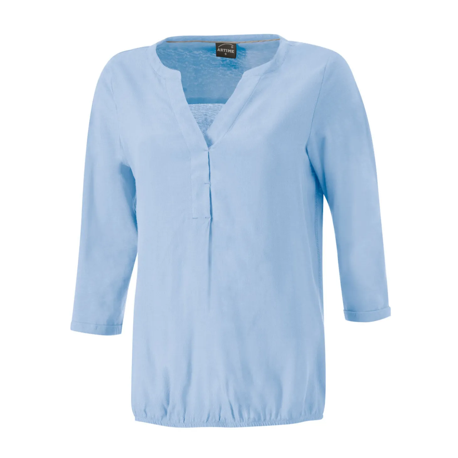 Tunika Bluse mit 3/4 Ärmeln