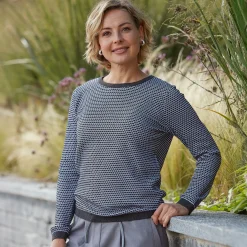 Two Tone Pullover für Damen mit Struktur