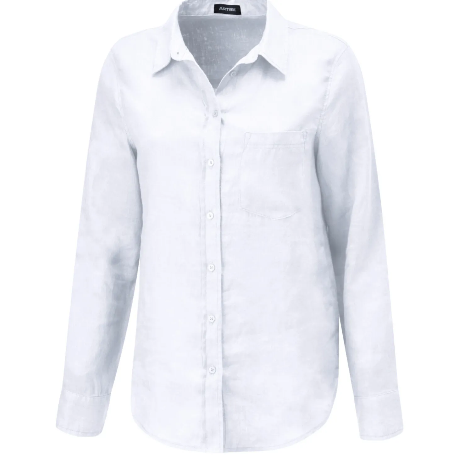 Uni Damen Bluse mit Hemdkragen