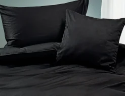 Uni Satin Bettwäsche mit Biese