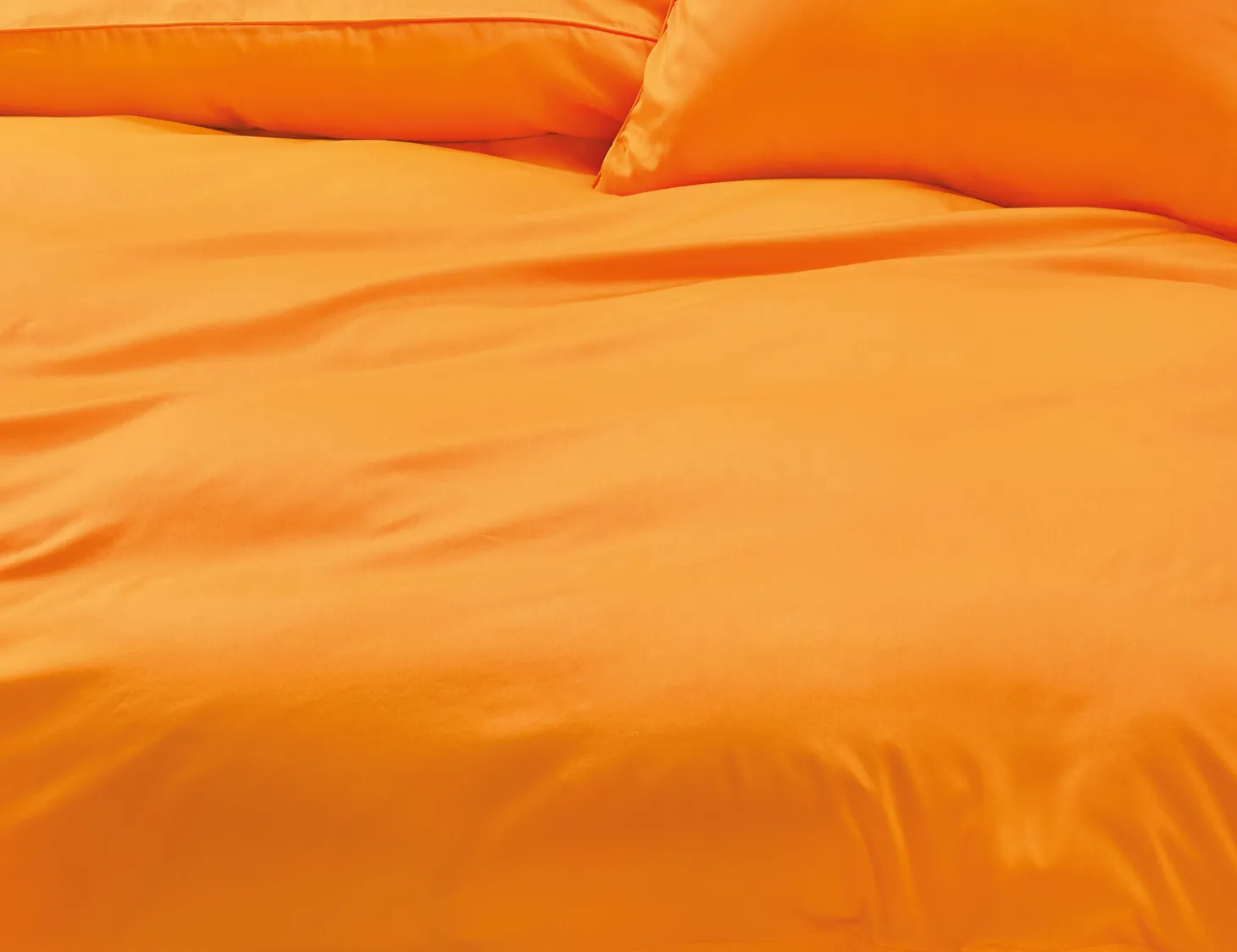 Uni Satin Bettwäsche mit Biese