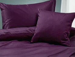 Uni Satin Bettwäsche mit Biese