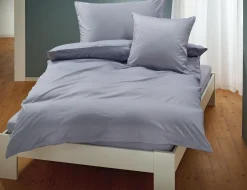 Uni Satin Bettwäsche mit Biese