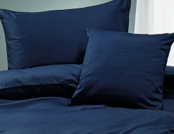 Uni Satin Bettwäsche mit Biese