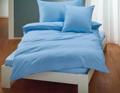 Uni Satin Bettwäsche mit Biese