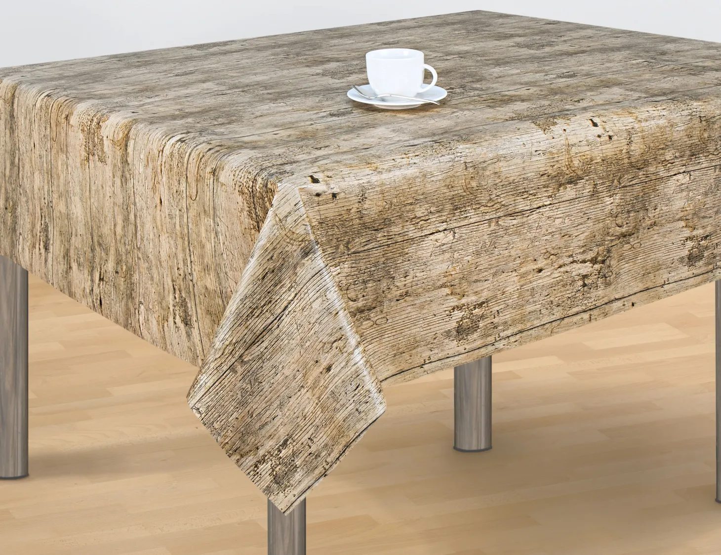 Vinyl-Tischdecke Holz-Optik
