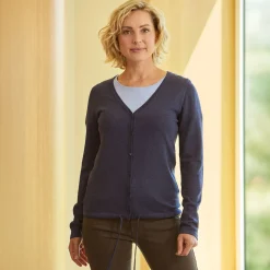 V-Neck Cardigan geknöpft