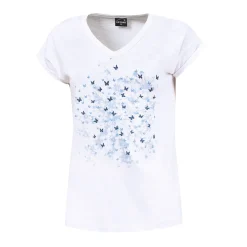 V-Neck T-Shirt mit Sommerprints