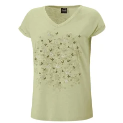 V-Neck T-Shirt mit Sommerprints