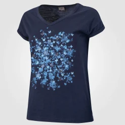 V-Neck T-Shirt mit Sommerprints
