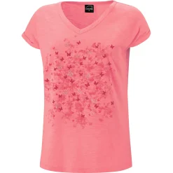 V-Neck T-Shirt mit Sommerprints
