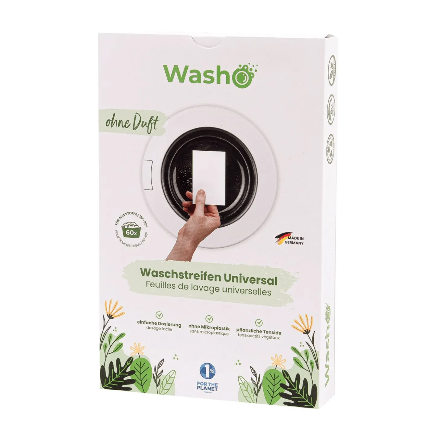 Washo Waschstreifen ohne Duft, 60 Stk