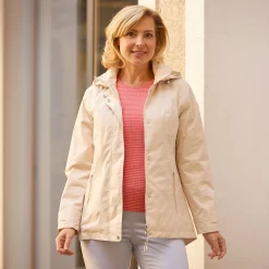Wasserdichte Funktionsjacke mit abnehmbarer Kapuze