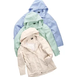 Wasserdichte Funktionsjacke mit abnehmbarer Kapuze