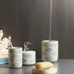 WC-Bürstengarnitur Aquamarin aus Keramik