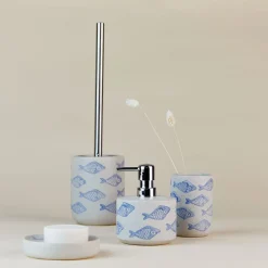 WC-Bürstengarnitur Aquamarin aus Keramik