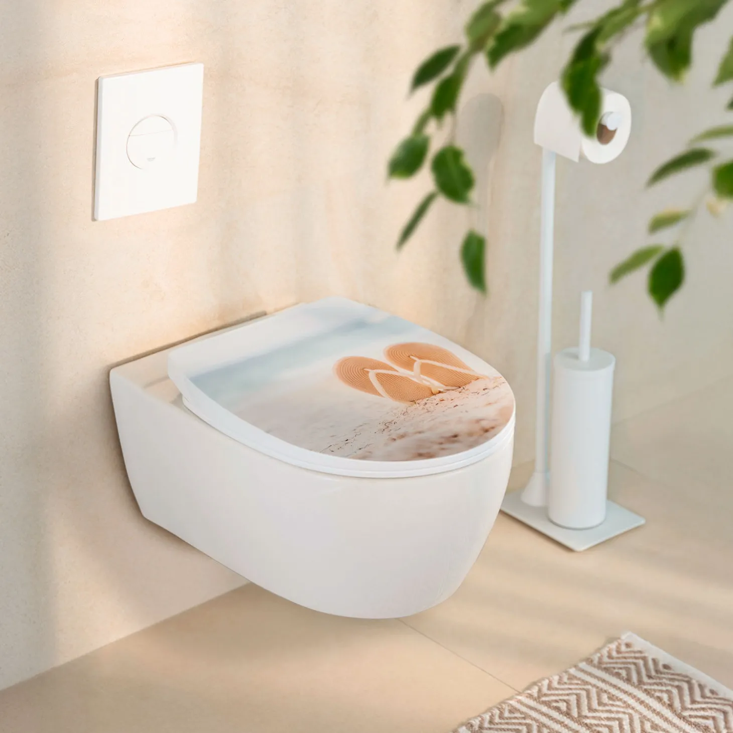 WC-Sitz Bautole mit Relief-Oberfläche, Absenkautomatik