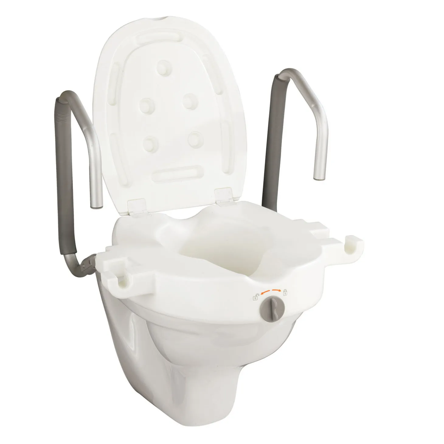 WC-Sitz Erhöhung mit Stützgriffen Secura