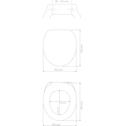 WC-Sitz Mascali mit Relief-Oberfläche, Absenkautomatik