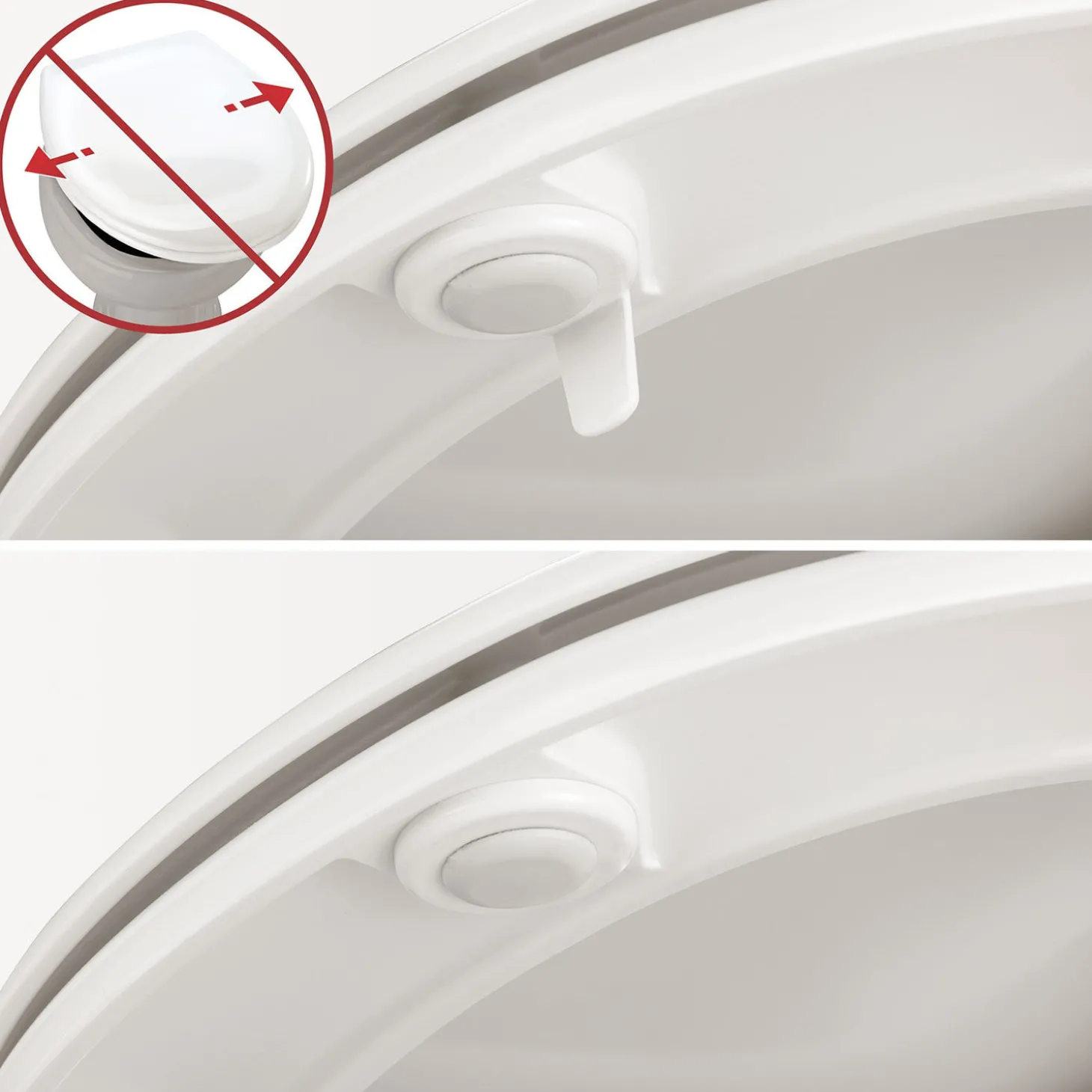 WC-Sitz Ripa mit Relief, Absenkautomatik