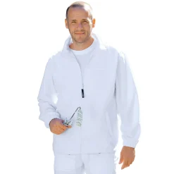 Weisse Fleecejacke