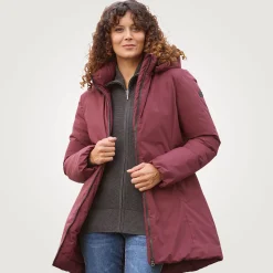 Wärmende Damen Jacke mit abnehmbarer Kapuze