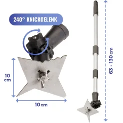 4-Zack Fugenkratzer mit Teleskopstiel
